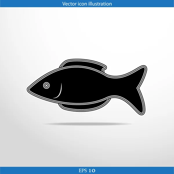 Vector fish web flat icon — Stock Vector
