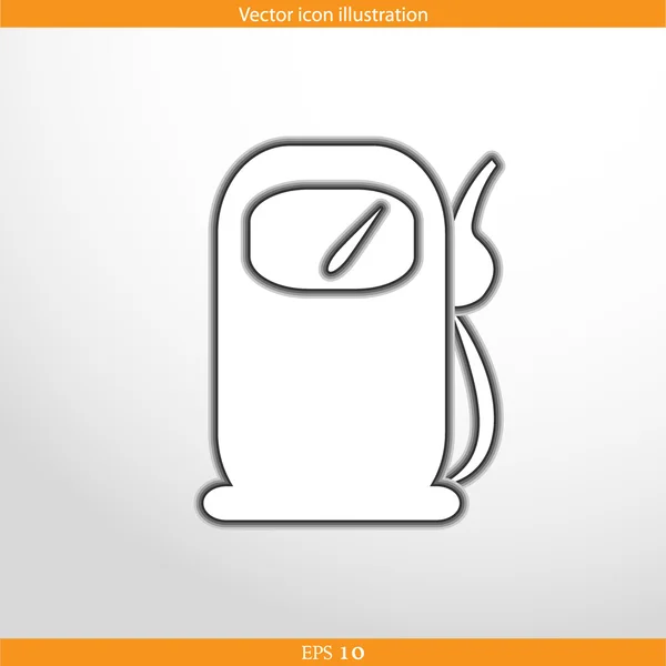 Vector fuel station web flat icon — Stock Vector