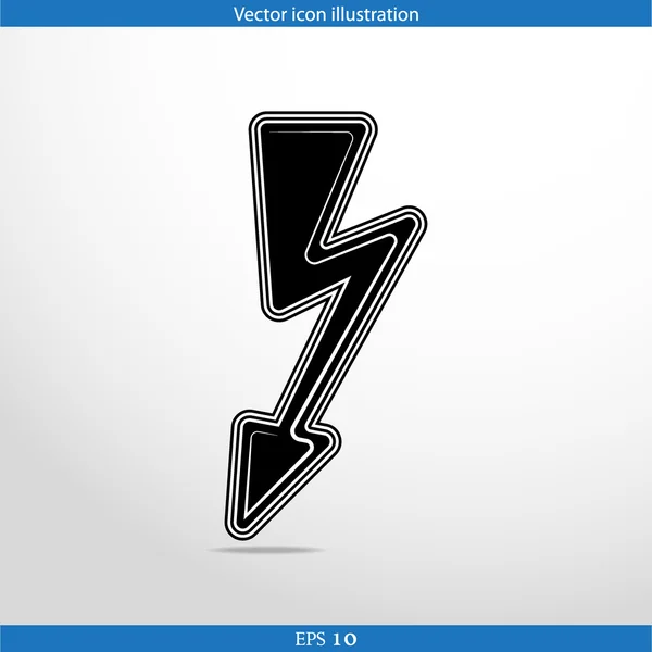 Vector lightning web flat icon — Stock Vector