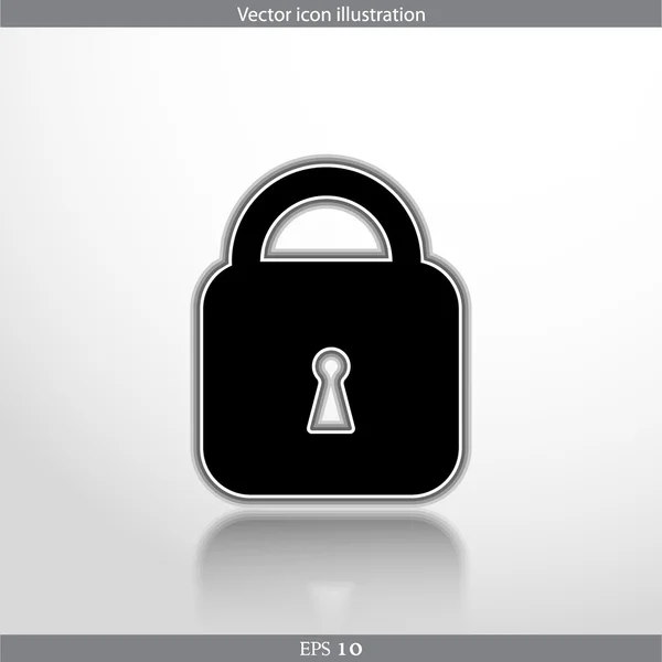 Vector padlock web flat icon — Stock Vector