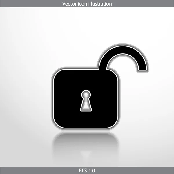 Icône plate web cadenas vectoriel — Image vectorielle