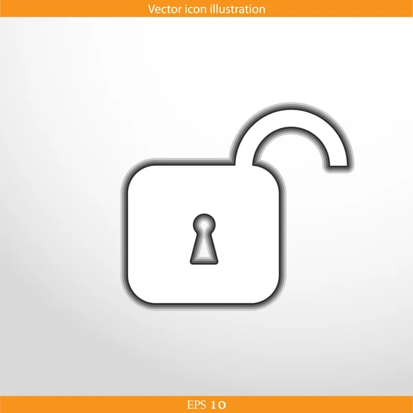 Vector padlock web flat icon — Stock Vector