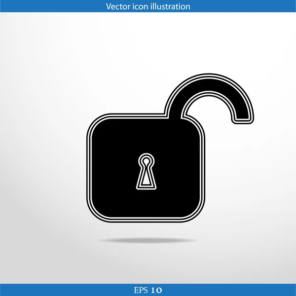Vector candado web icono plano — Archivo Imágenes Vectoriales