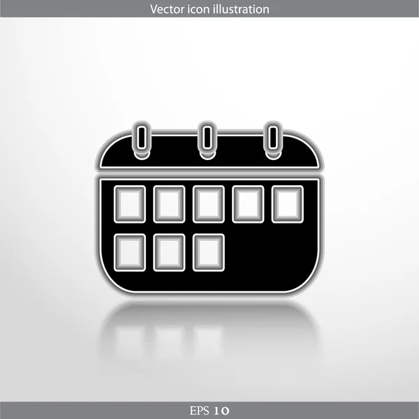 Vector calendar organizer web flat icon — Stock Vector