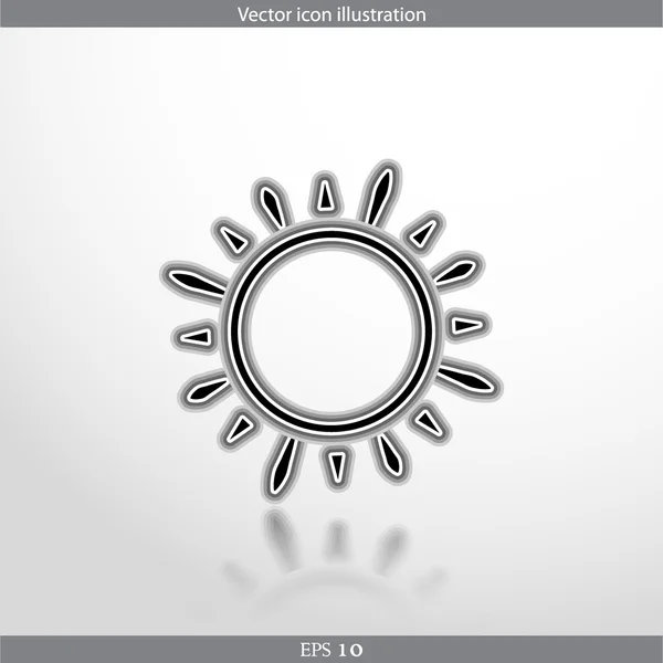 Vector sun web flat icon — Stock Vector