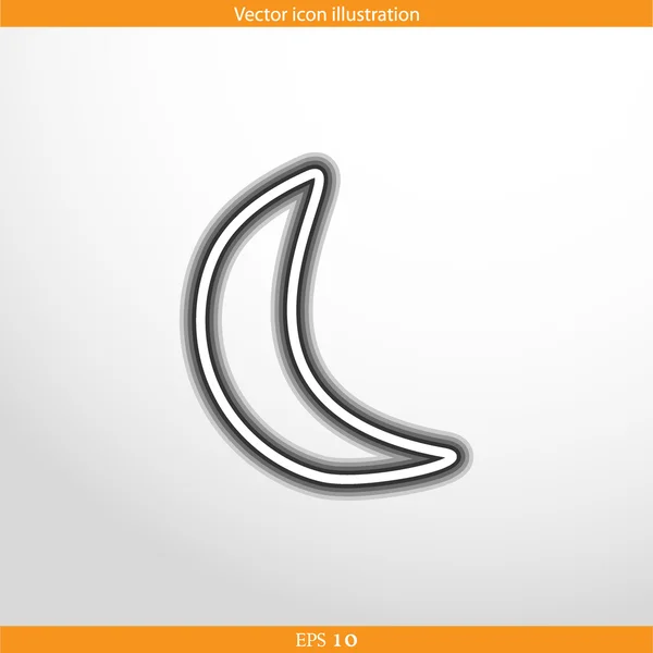Vector moon web flat icon — Stock Vector
