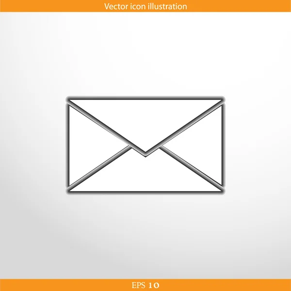 Vector mail web flat icon — Stock Vector