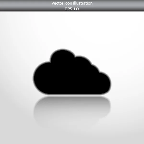 Vector wolk web platte pictogram — Stockvector