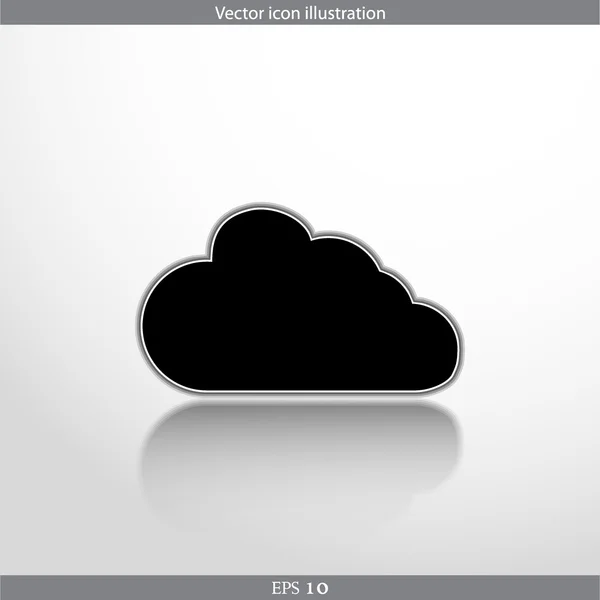 Vector cloud web flat icon — Stock Vector