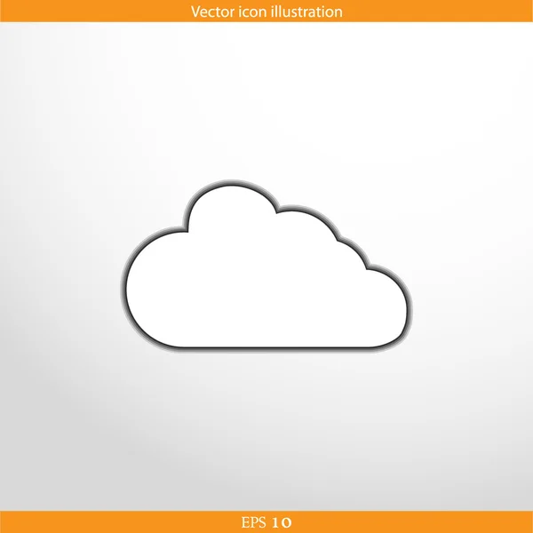 Vector cloud web flat icon — Stock Vector