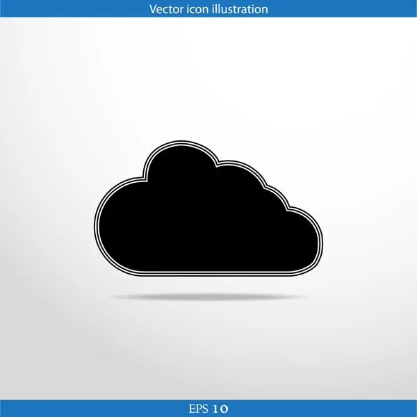 Vector nube web icono plano — Archivo Imágenes Vectoriales