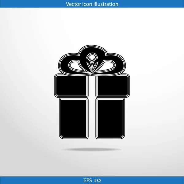 Vector caja de regalo icono plano web — Archivo Imágenes Vectoriales