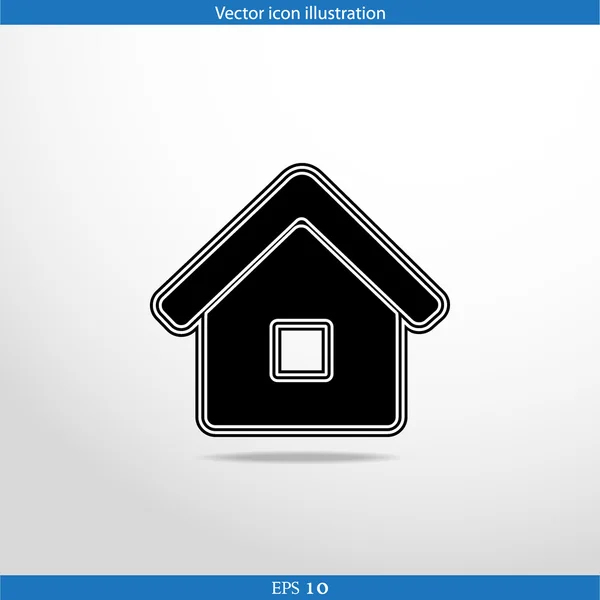 Vector home web icono plano — Archivo Imágenes Vectoriales