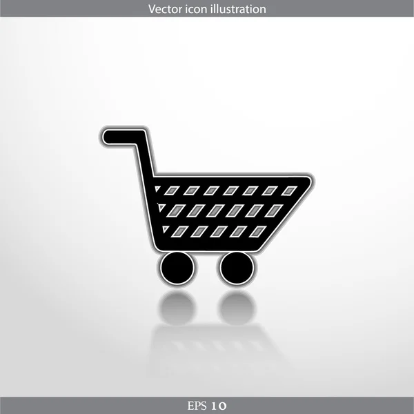 Vector carrito de compras web icono plano — Archivo Imágenes Vectoriales