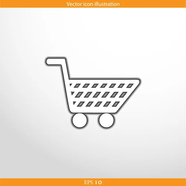 Vector shopping cart web flat icon — Stock Vector