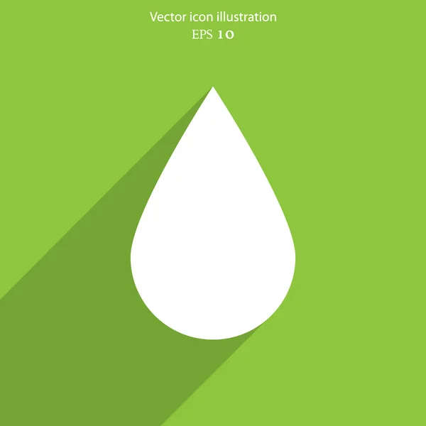 Water drop flat icon. — Stock Vector