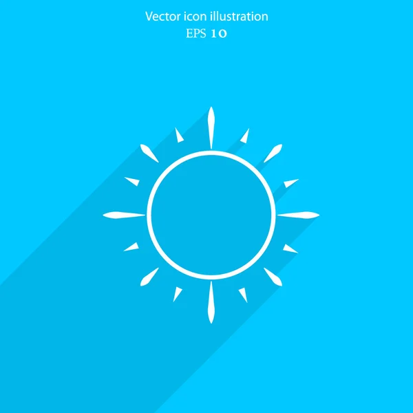 Vector sol web icono plano . — Vector de stock