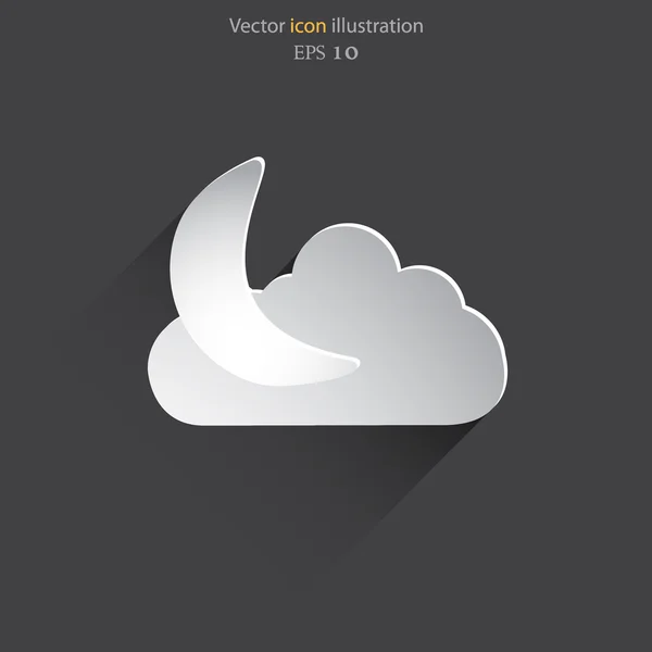 Vektor Wetter Web flaches Symbol. — Stockvektor