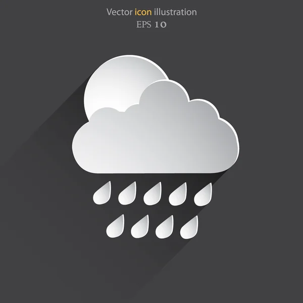 Vector weather web flat icon. — Stock Vector