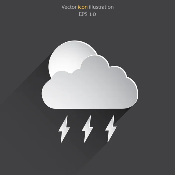 Vector weerpictogram web platte. — Stockvector