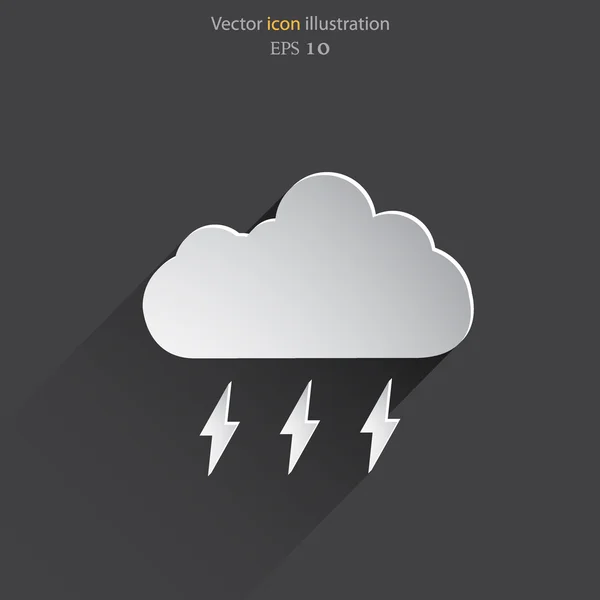 Vector weather web flat icon. — Stock Vector