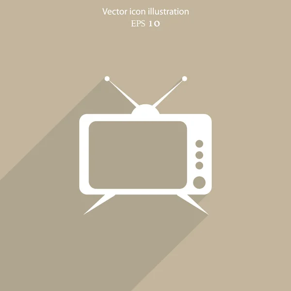 Vector tv icono web — Vector de stock