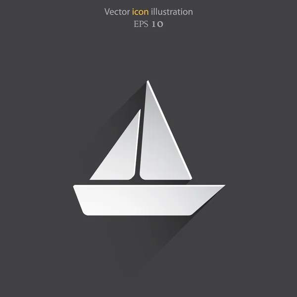 Ikona webové jachtě vektor — Stockový vektor