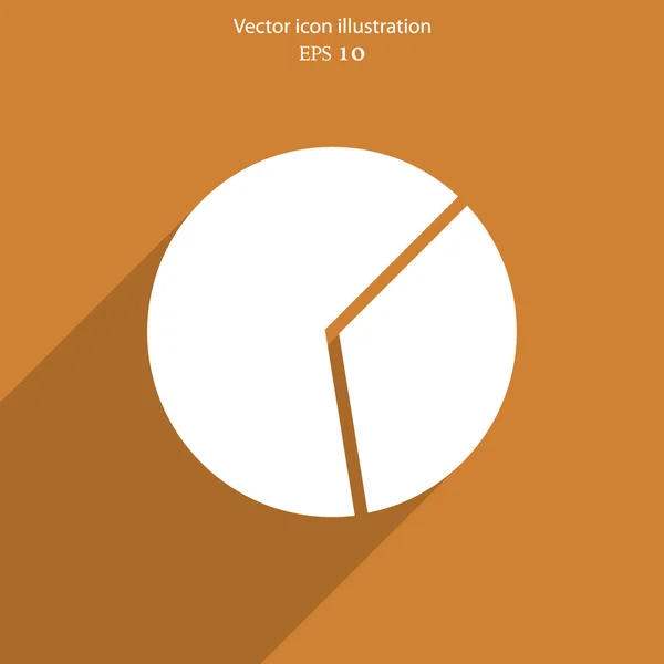 Vektorkuchendiagramm Web-Symbol — Stockvektor