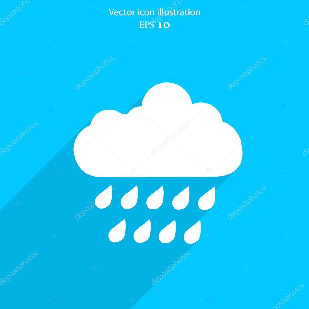 Vector weather web flat icon.