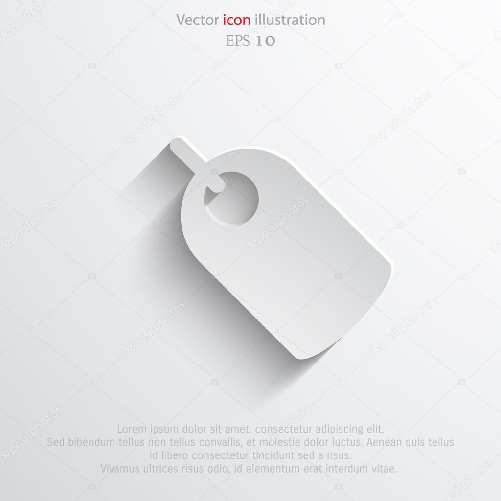 Vector label web icon