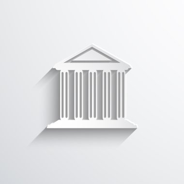 Vektör banka, okul, üniversite web simgesi oluşturma.