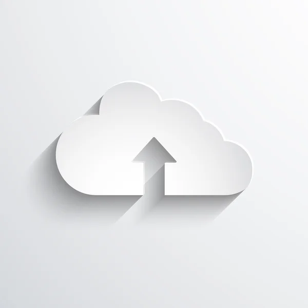 Wolk platte pictogram uploaden. — Stockfoto