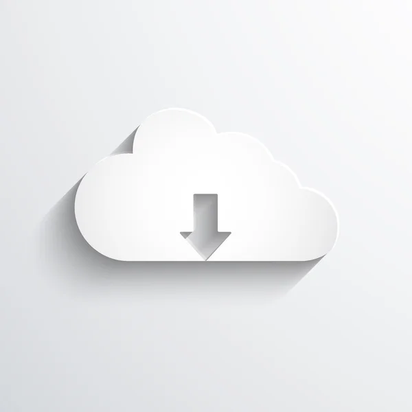 Descargar nube icono plano . — Foto de Stock