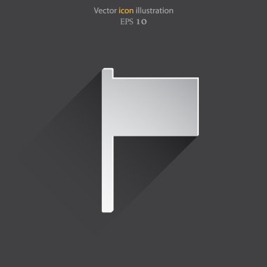 Vektör bayrağı web simgesi.