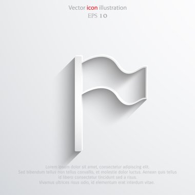 Vektör bayrağı web simgesi.