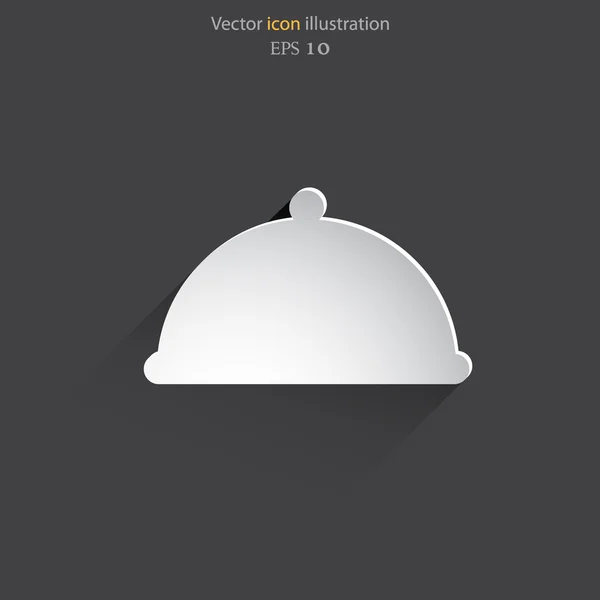 Vector restaurant cloche web icon — Stock Vector