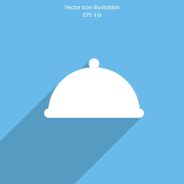 Vector restaurante cloche icono web — Archivo Imágenes Vectoriales