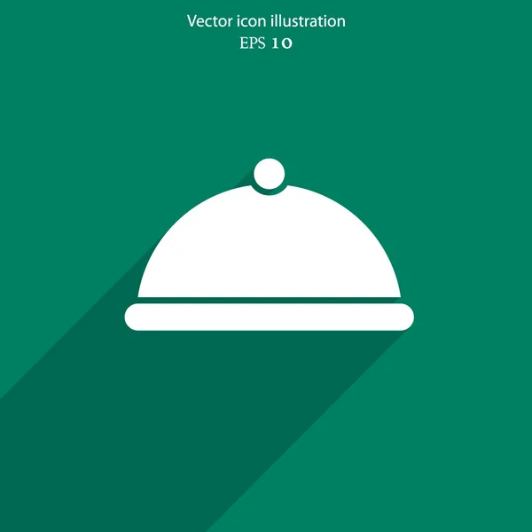 Vector restaurante cloche web icon — Vetor de Stock