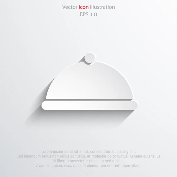 Vector restaurant cloche web pictogram — Stockvector