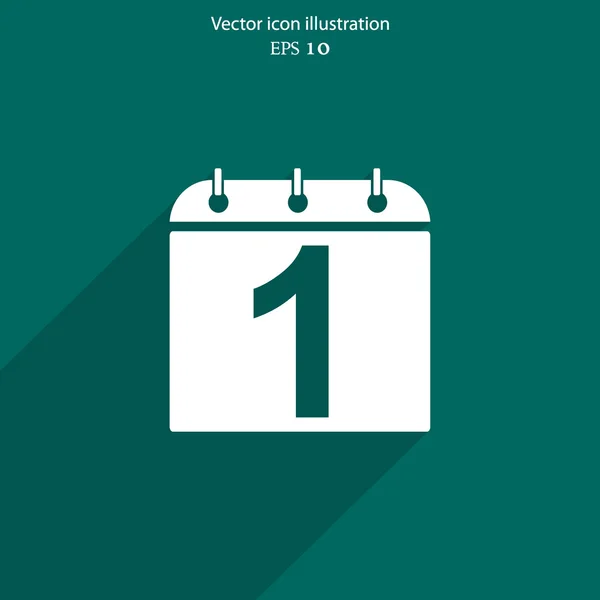 Vector calendar organizer web icon — Stock Vector