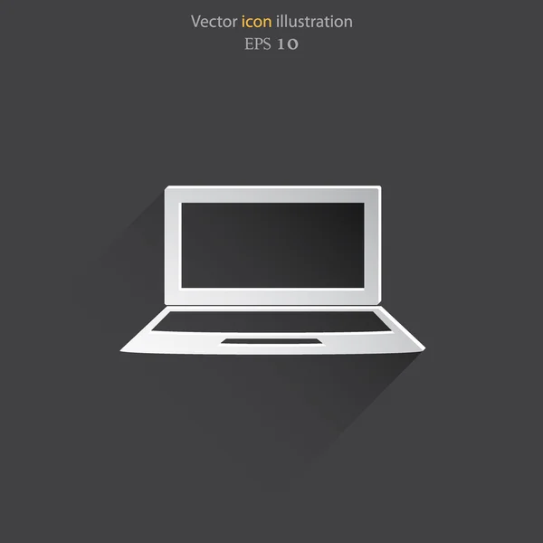 Иконка векторного ноутбука — стоковый вектор