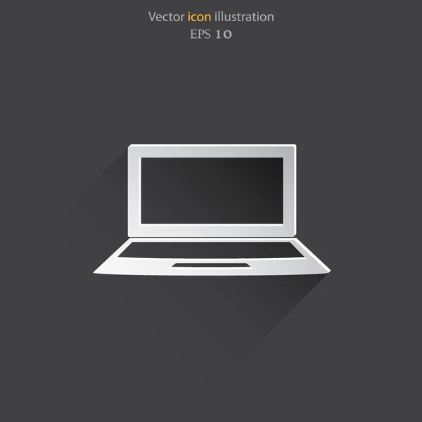 Vector laptop web icoon — Stockvector