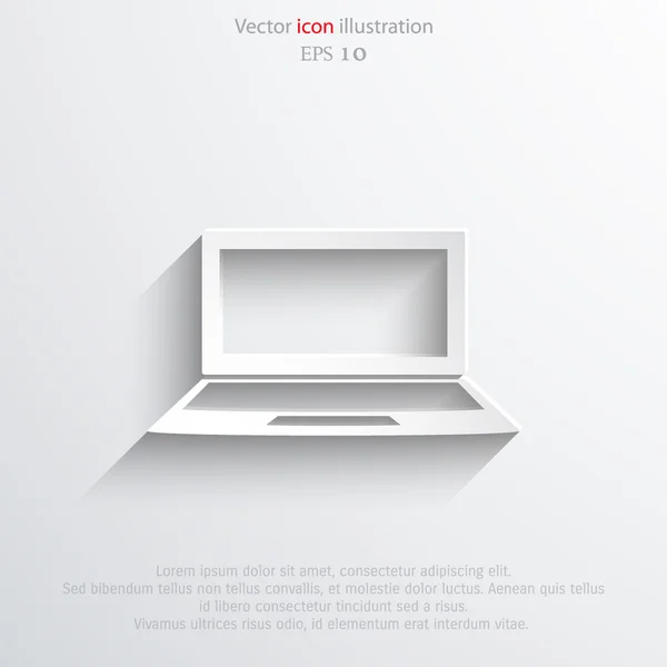 Icona web del computer portatile vettoriale — Vettoriale Stock