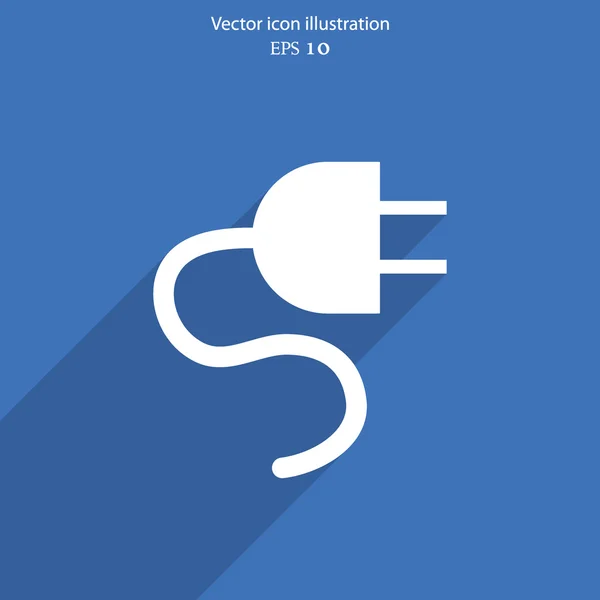 Vector enchufe eléctrico icono web — Vector de stock