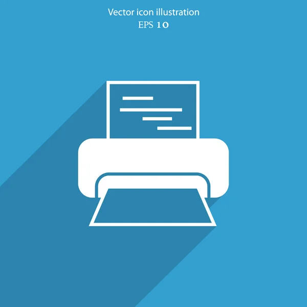 Vector printer web icon — Stock Vector