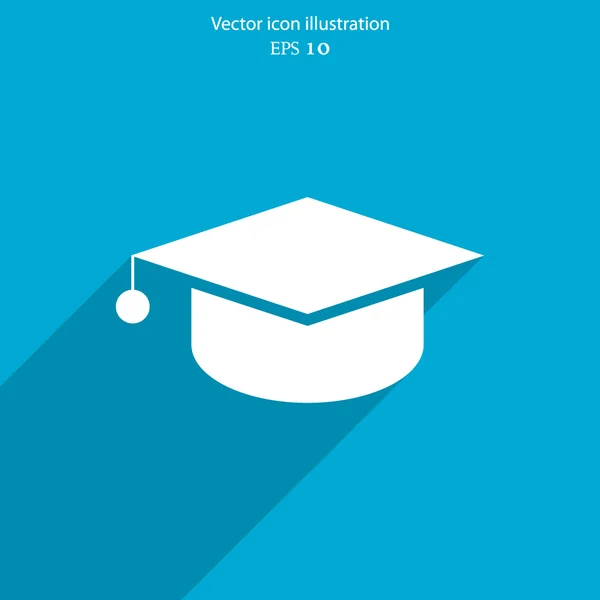 Vector academic cap web icon — Stock Vector