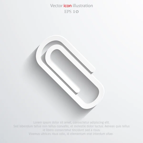 Vector paper clip web icon — Stock Vector