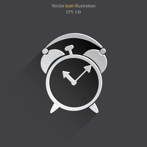 Vector wekker web pictogram — Stockvector