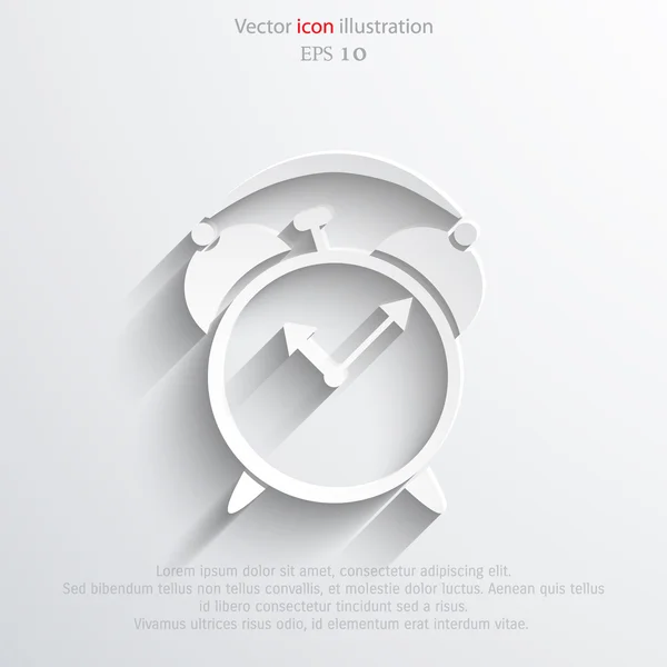 Vector despertador reloj web icono — Vector de stock