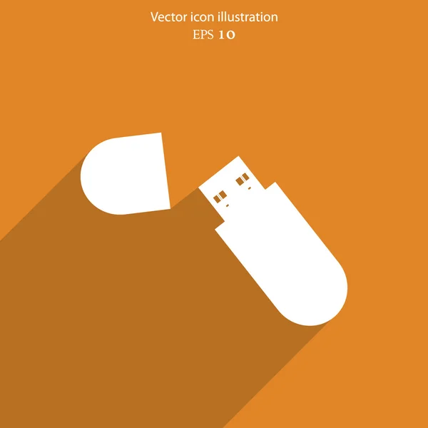 Vektor USB-Stick Web-Symbol — Stockvektor